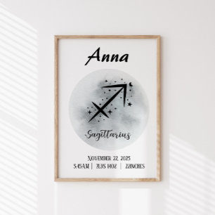Sagittarius Personalised Zodiac Custom name Poster