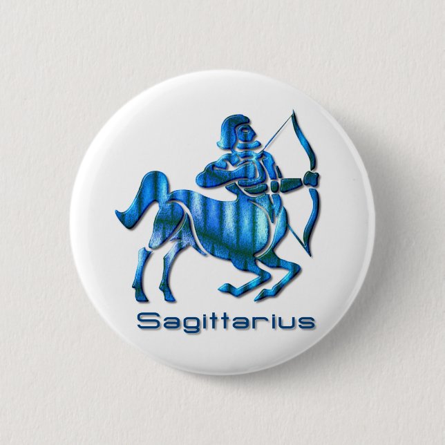Sagittarius Profile Round Button (Front)