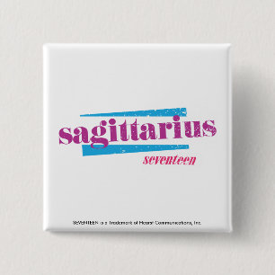 Sagittarius Purple 15 Cm Square Badge