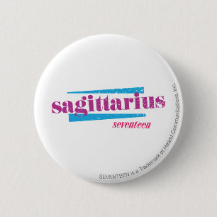 Sagittarius Purple 6 Cm Round Badge