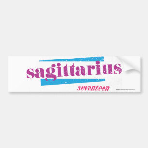 Sagittarius Purple Bumper Sticker