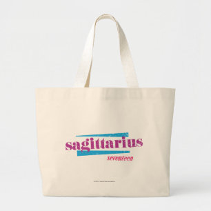 Sagittarius Purple Large Tote Bag