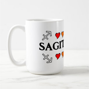 Sagittarius Rainbow Hearts Mug