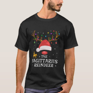 Sagittarius Reindeer Zodiac Sign Christmas Astrolo T-Shirt