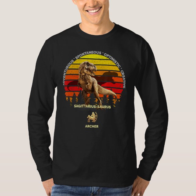 Sagittarius Saurus Zodiac Archer (Nov 22  Dec 21)  T-Shirt (Front)