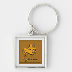 Sagittarius sign key ring