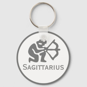 Sagittarius Sign of the Zodiac Design Key Ring