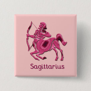 Sagittarius Sign Square Pin