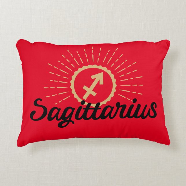 Sagittarius Starburst Symbol   Decorative Cushion (Front)