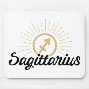 Sagittarius Starburst Symbol Mouse Mat