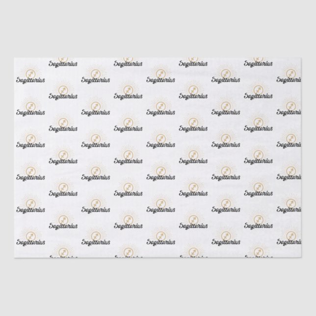 Sagittarius Starburst Symbol Tissue Paper (Front)