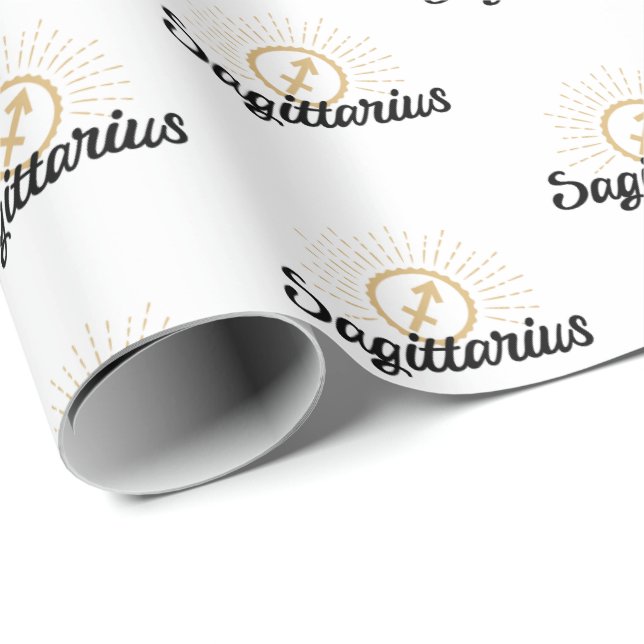 Sagittarius Starburst Symbol Wrapping Paper (Roll Corner)