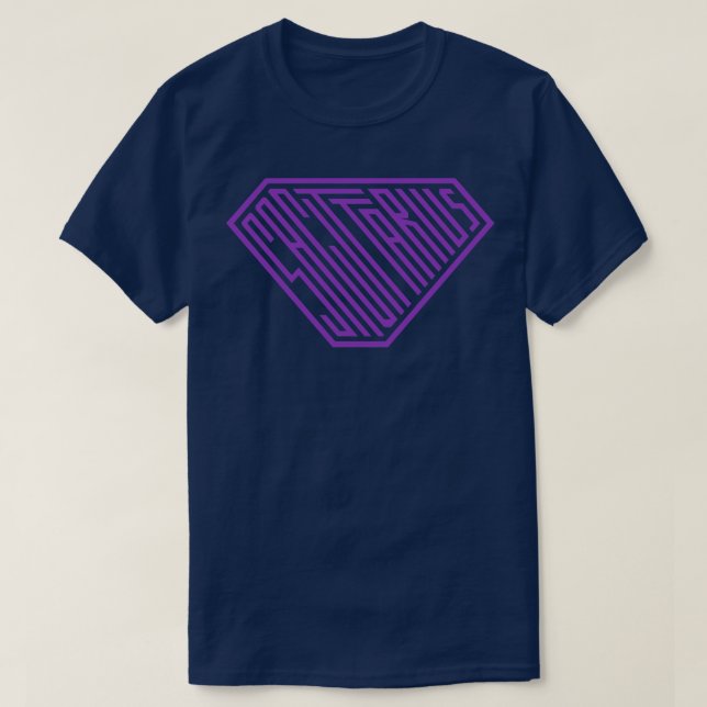 Sagittarius SuperEmpowered Zodiac Purple T-Shirt (Design Front)