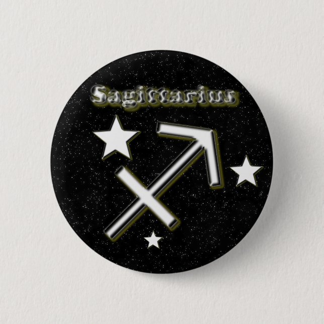 Sagittarius symbol 6 cm round badge (Front)