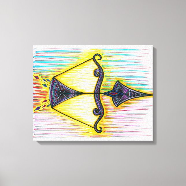 Sagittarius Symbol Canvas Print (Front)