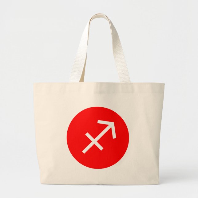 Sagittarius Symbol Large Tote Bag (Front)