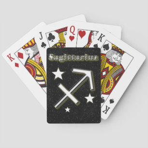 Sagittarius symbol playing cards