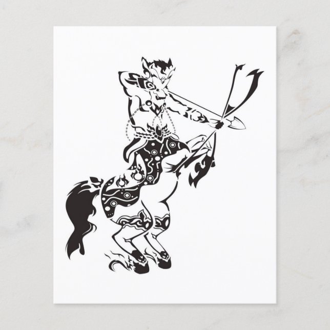 Sagittarius tattoo style| Sagittarius Zodiac Signs Flyer (Front)
