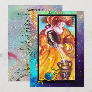 SAGITTARIUS, TEMPERANCE TAROT ZODIAC BIRTHDAY CARD