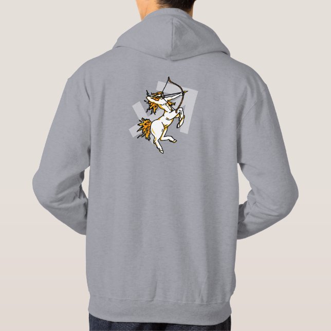 Sagittarius The Archer astrology zip hoodie (Back)