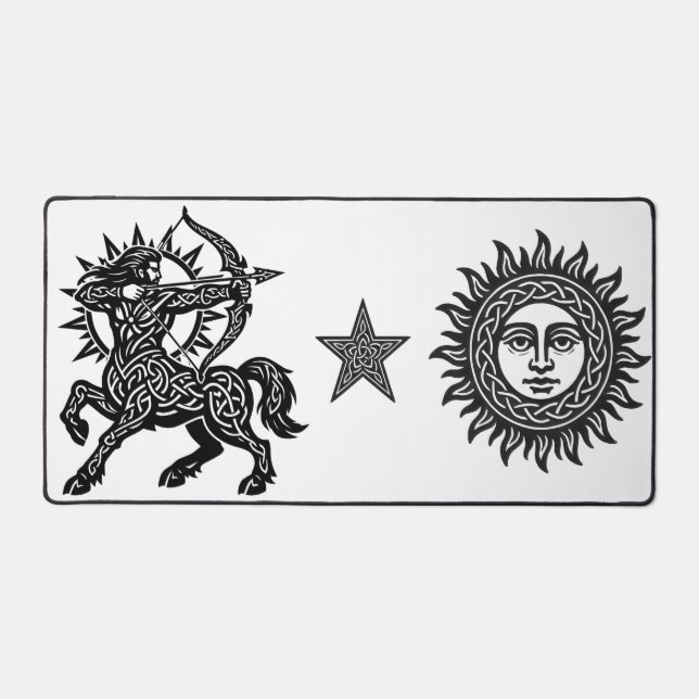 Sagittarius — The Archer by BurnsInHell Desk Mat (Front)