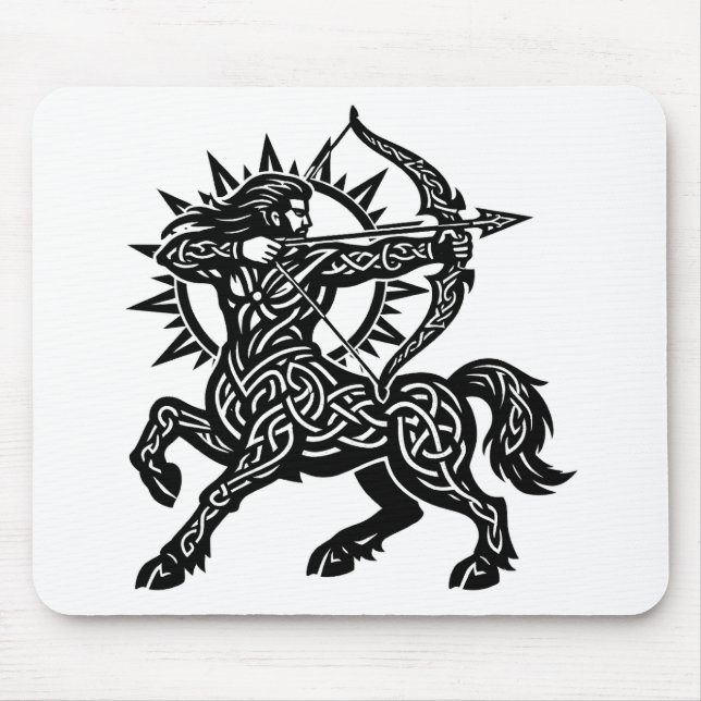Sagittarius — The Archer by BurnsInHell Mouse Mat (Front)