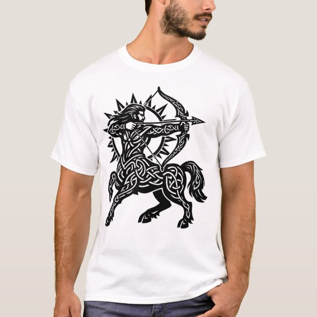 Sagittarius — The Archer by BurnsInHell T-Shirt (Front)