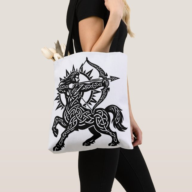 Sagittarius — The Archer by BurnsInHell Tote Bag (Close Up)