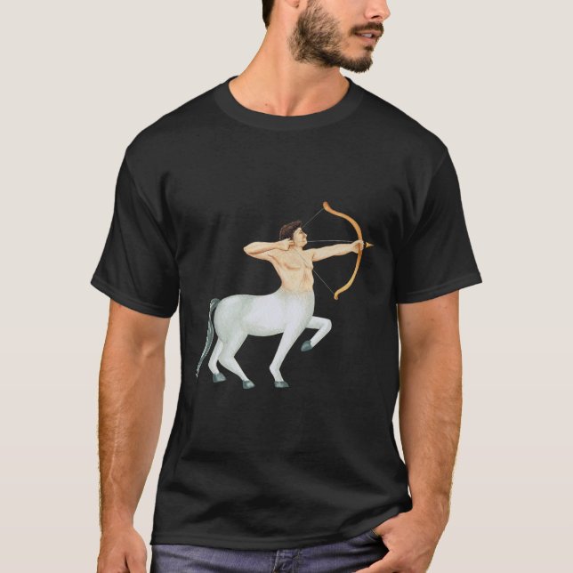 Sagittarius the archer centaur zodiac star sign T-Shirt (Front)