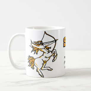 Sagittarius The Archer fire sign astrological mug