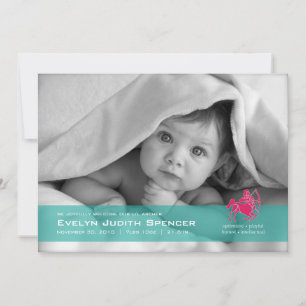 Sagittarius the Archer Photo Birth Announcement