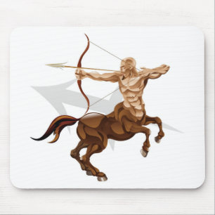 Sagittarius the archer star or birth zodiac sign mouse mat