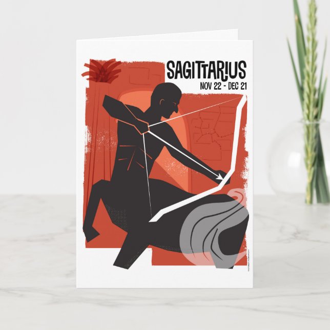 Sagittarius the Archer Zodiac Card (Front)