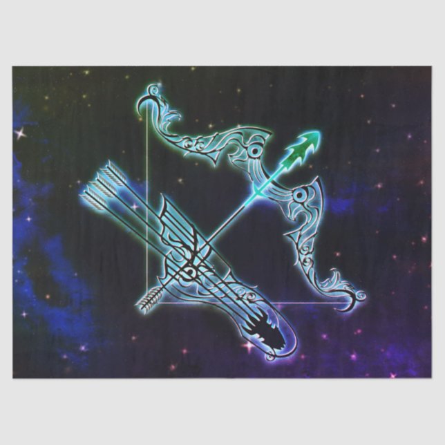 sagittarius the archer zodiac tissue paper (Front)