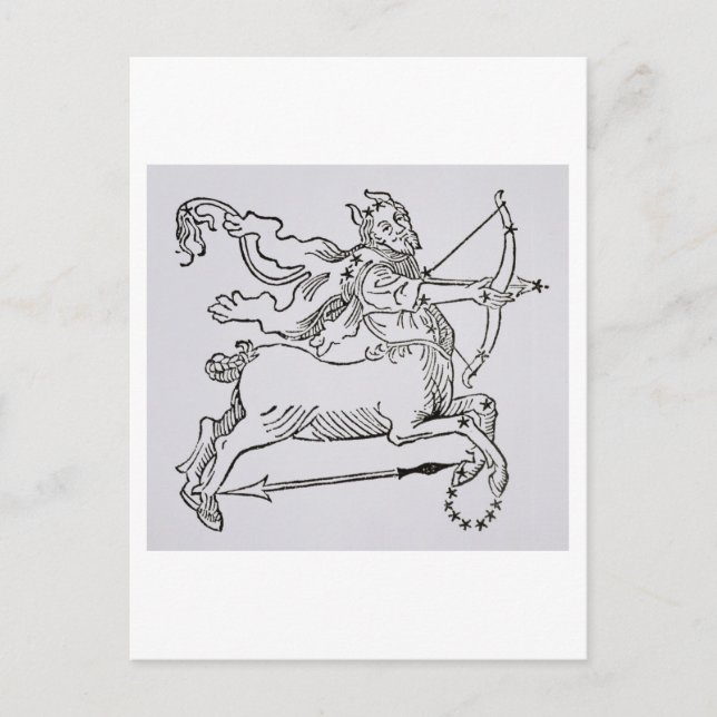 Sagittarius (the Centaur) an illustration from the Postcard (Front)