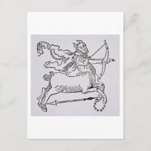 Sagittarius (the Centaur) an illustration from the Postcard