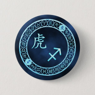 Sagittarius/Tiger 6 Cm Round Badge
