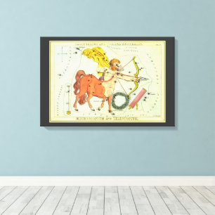 Sagittarius, Vintage Constellation Urania's Mirror Canvas Print