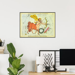 Sagittarius, Vintage Constellation Urania's Mirror Poster