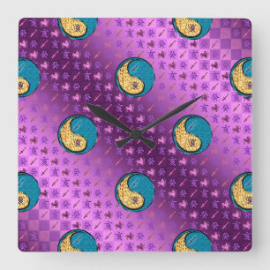 Sagittarius & Water Boar Square Wall Clock