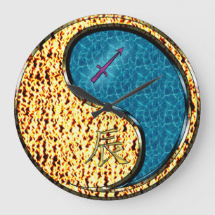 Sagittarius & Water Dragon Large Clock