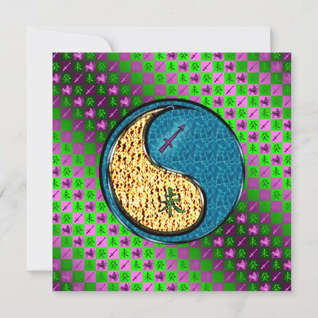 Sagittarius & Water Goat Card (Front)