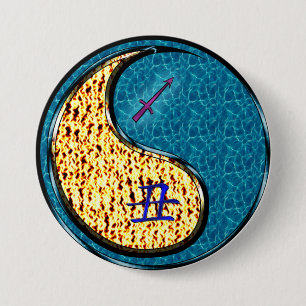 Sagittarius & Water Ox 7.5 Cm Round Badge