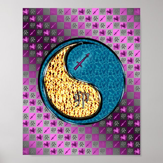 Sagittarius & Water Rabbit Poster (Front)