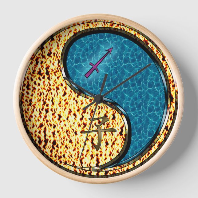 Sagittarius & Water Rat Clock (Front)
