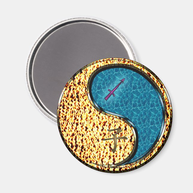 Sagittarius & Water Rat Magnet (Front/Back)