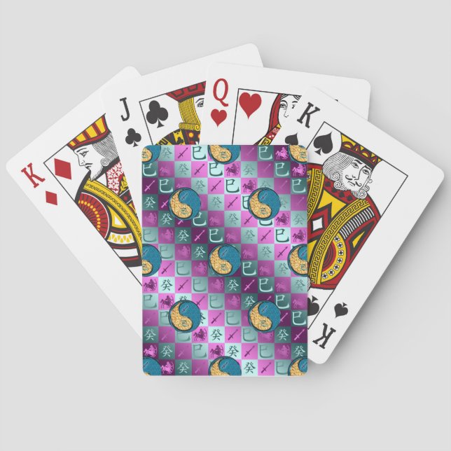 Sagittarius & Water Snake Playing Cards (Back)