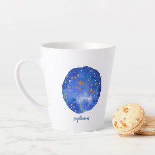 Sagittarius Watercolor Sky Constellation Zodiac Latte Mug