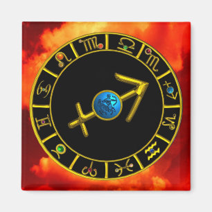 SAGITTARIUS WITH ZODIACAL SIGNS MAGNET