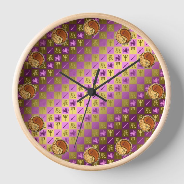 Sagittarius & Wood Dragon Clock (Front)
